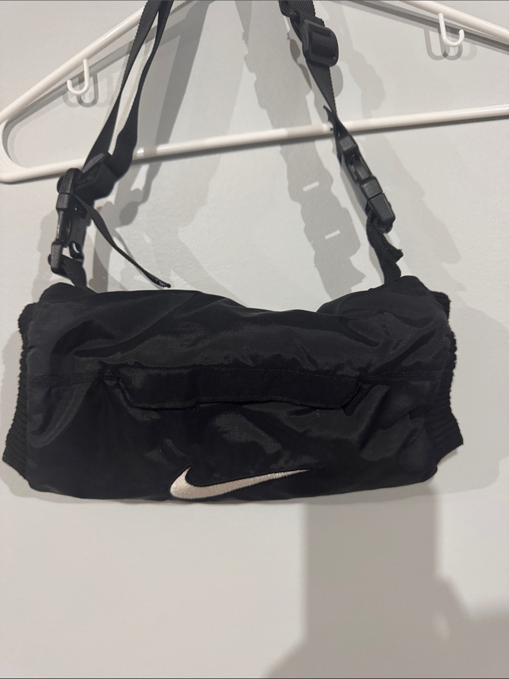 Nike Black football hand warming Bag with White Swoosh